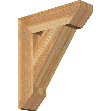 Ekena Millwork Traditional Slat Rough Sawn Bracket, Western Red Cedar, 6"W x 24"D x 28"H BKT06X24X28TRA06RWR